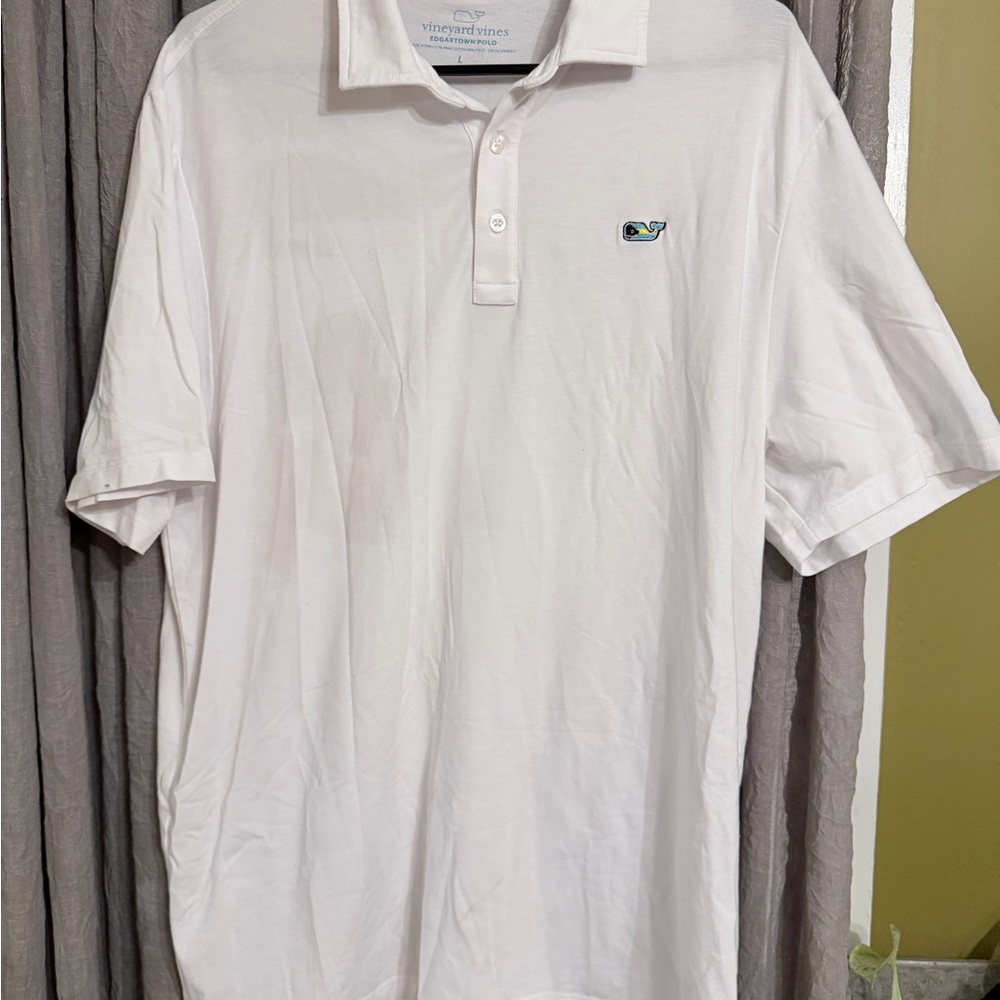 Vineyard Vines Men's Classic White Polo size large